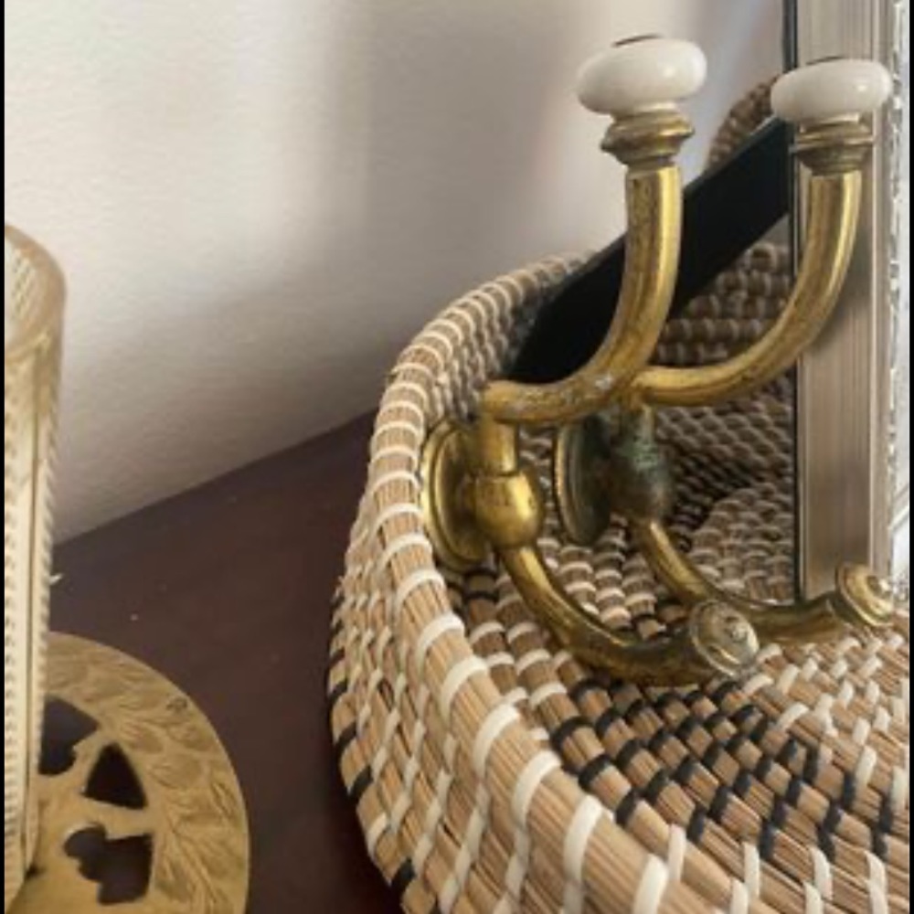 Vintage brass hooks
